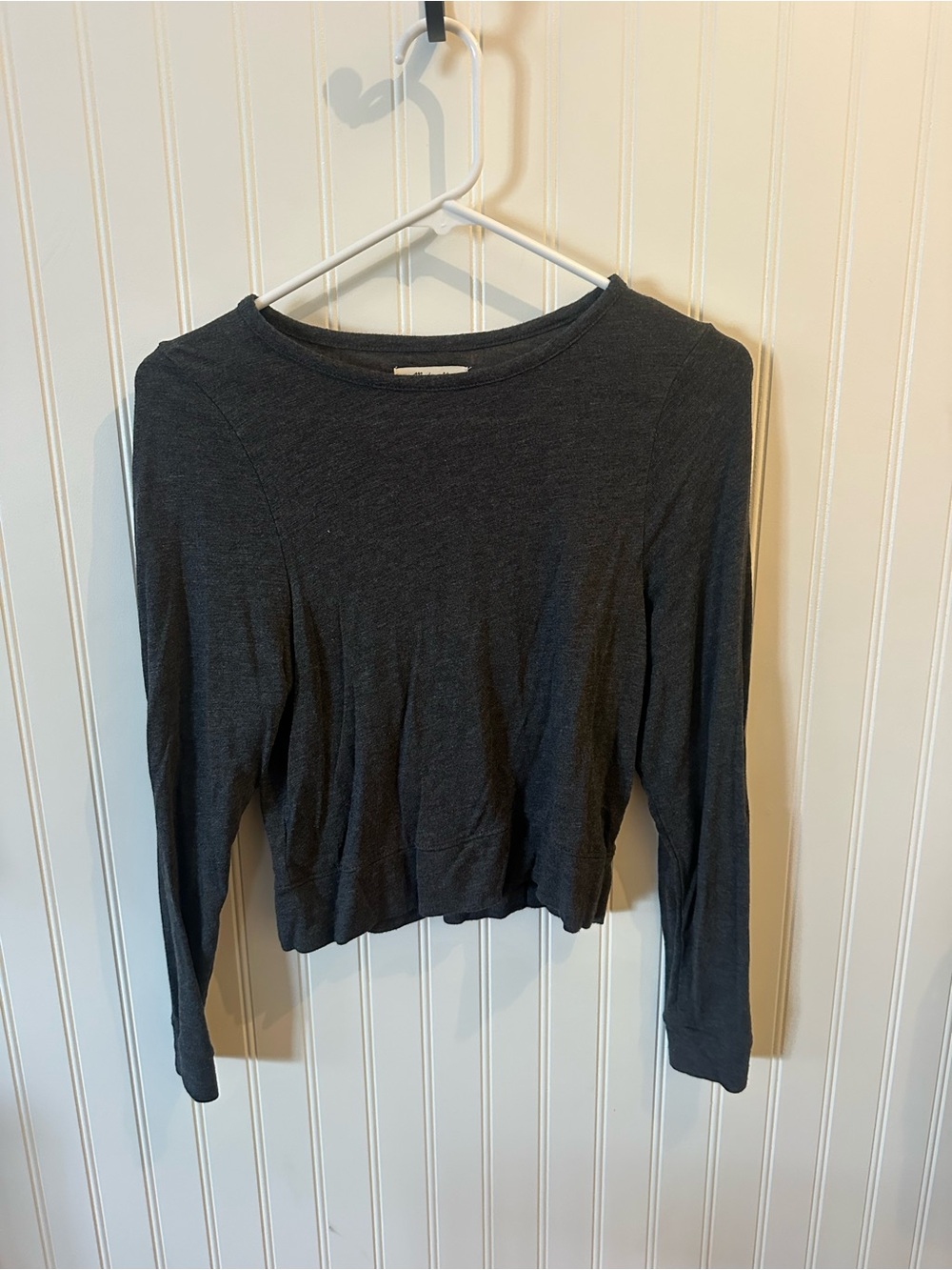 Madewell Charcoal Long-Sleeve Knit Top